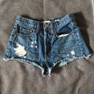 Redone distressed denim shorts